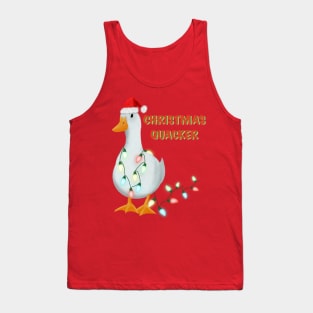 Christmas Quacker. Funny Xmas Tank Top